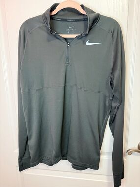 Nike Black Dri-FIT Long-Sleeve Quarter-Zip Performance Jacket